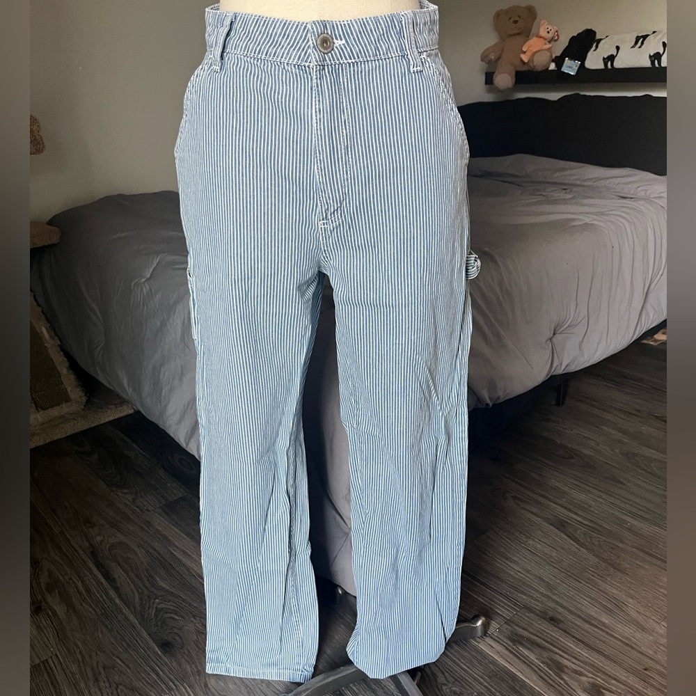 pinstripe carpenter jean